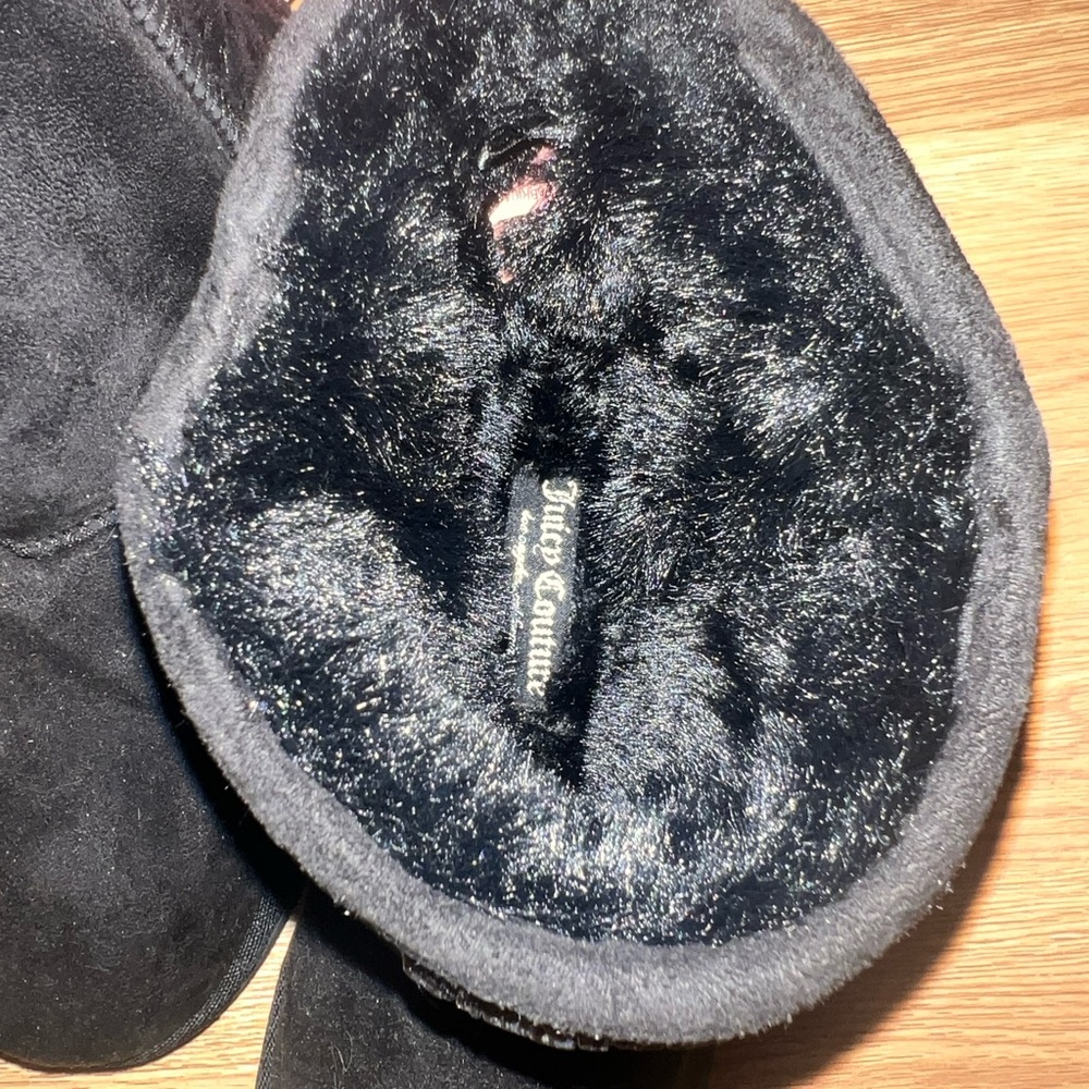 Juicy black faux fur boots for women in black with new tag dize 9